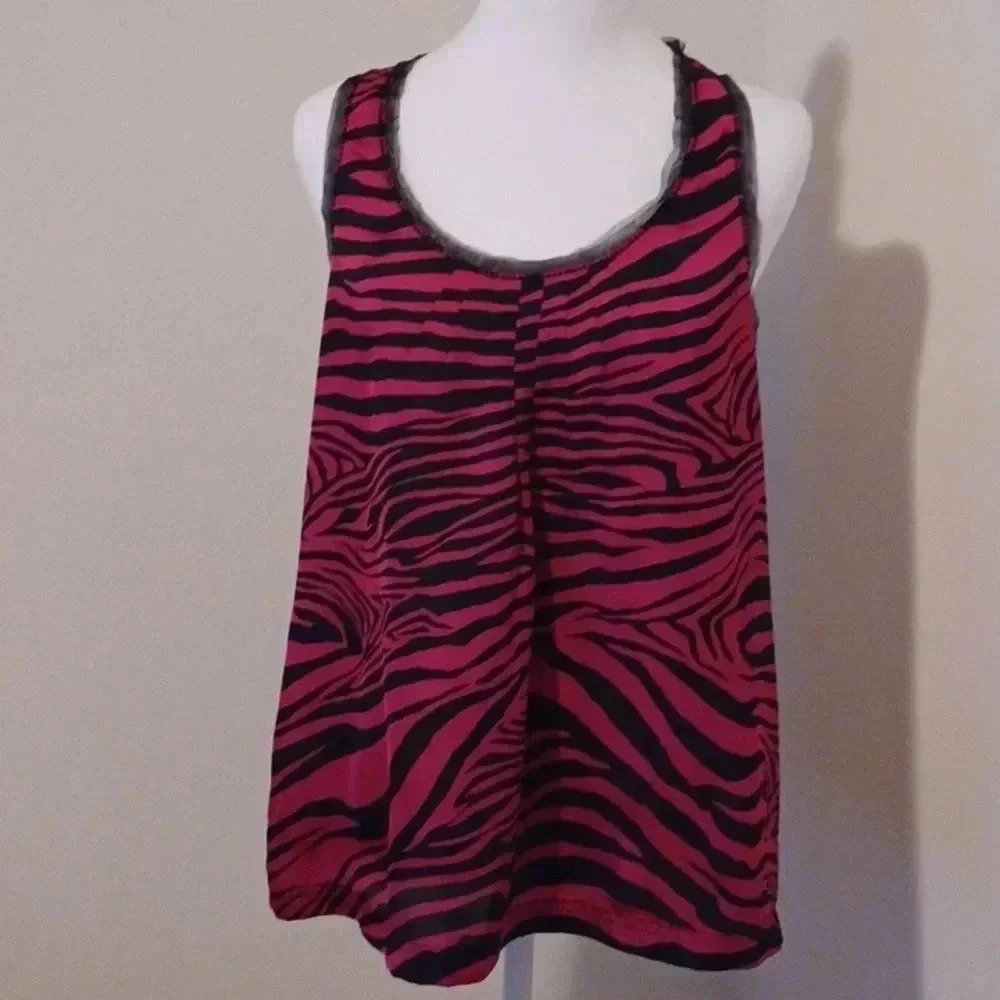 -- Express Animal print top with lace